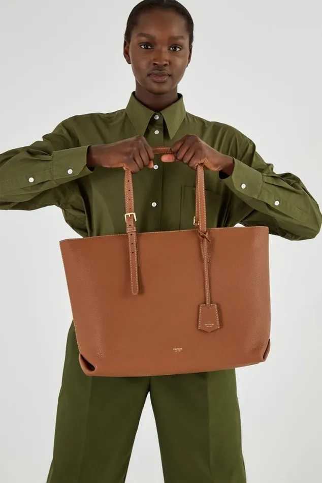 Oroton Work Margot Medium Zip Tote Whiskey 8211 Women
