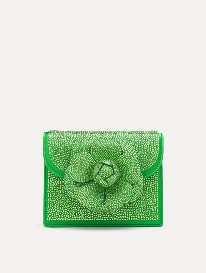 Oscar De La Renta Crystal Pav Mini TRO Bag Meadow Women Handbags Oscar De La Renta Crystal Pav Mini TRO Bag Meadow Women Handbags