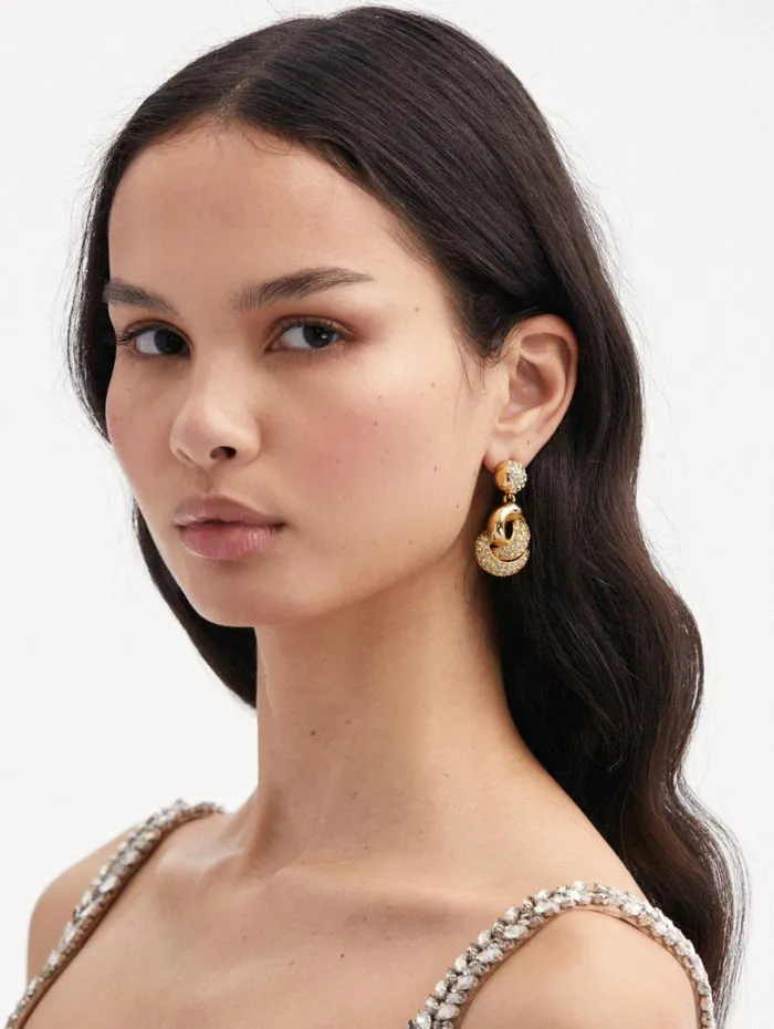Oscar De La Renta Love Knot Drop Earrings Chrysolite Women Earrings