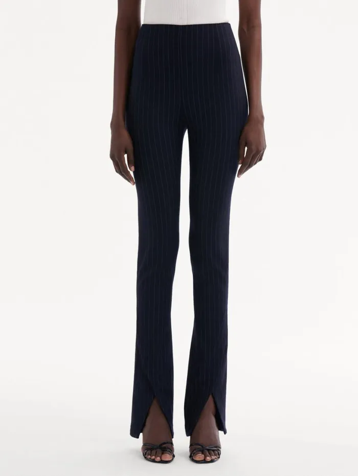 Oscar De La Renta Pinstriped Pant Navy and White Women Pants and Skirts Oscar De La Renta Pinstriped Pant Navy and White Women Pants and Skirts