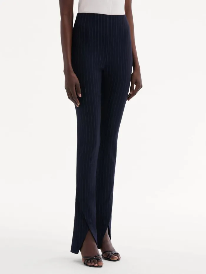 Oscar De La Renta Pinstriped Pant Navy and White Women Pants and Skirts Oscar De La Renta Pinstriped Pant Navy and White Women Pants and Skirts