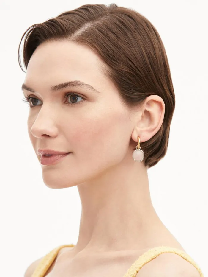 Oscar De La Renta Rose Quartz Cabochon Earrings Rose Quartz Women Earrings Oscar De La Renta Rose Quartz Cabochon Earrings Rose Quartz Women Earrings