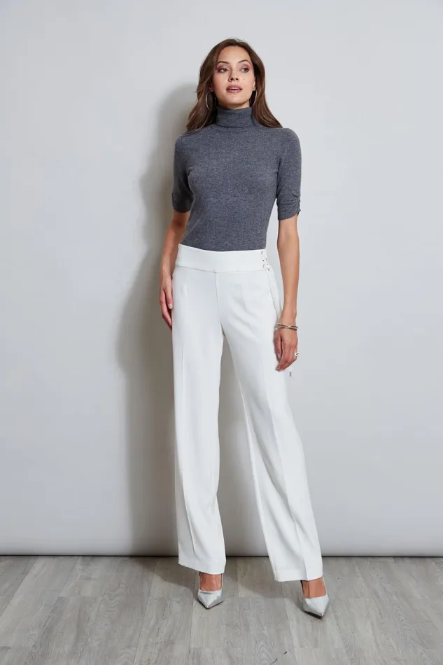 Outlet 8211 Women Bottoms Elie Tahari Crepe Side Tie Pant Foam