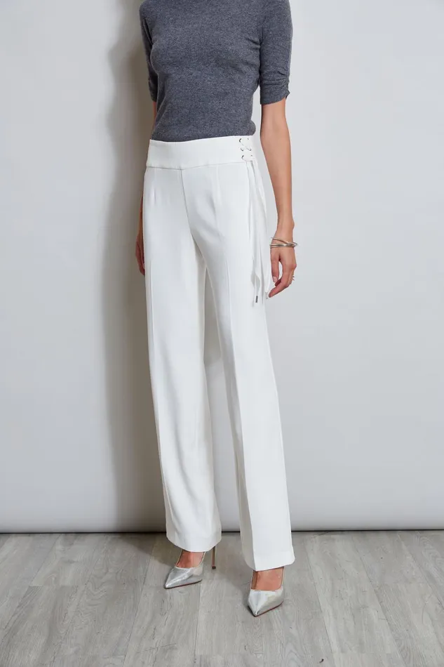 Outlet 8211 Women Bottoms Elie Tahari Crepe Side Tie Pant Foam