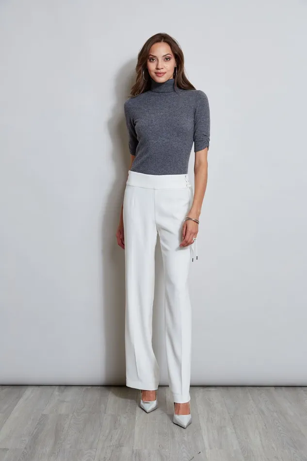 Outlet 8211 Women Bottoms Elie Tahari Crepe Side Tie Pant Foam