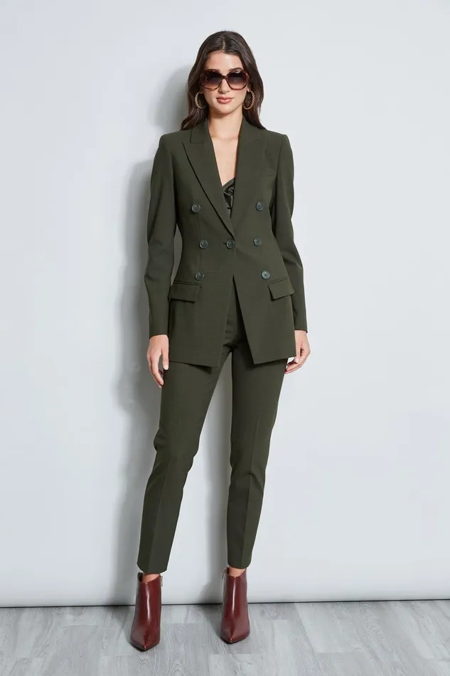 Outlet 8211 Women Bottoms Elie Tahari Slim Fit Pant Olive