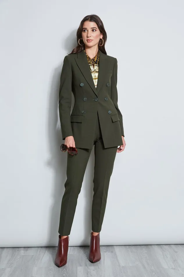 Outlet 8211 Women Bottoms Elie Tahari Slim Fit Pant Olive
