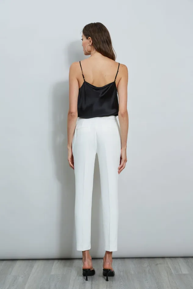 Outlet 8211 Women Bottoms Elie Tahari Stitch Slim Pant Sky White