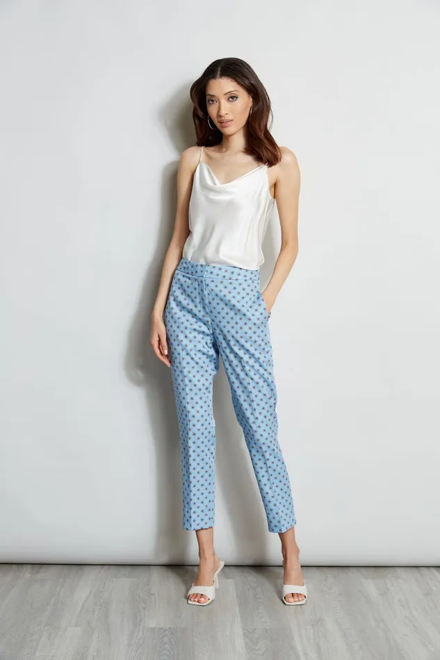 Outlet 8211 Women Bottoms Elie Tahari Sun Print Pant Sun Blue Print