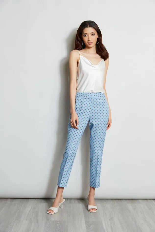 Outlet 8211 Women Bottoms Elie Tahari Sun Print Pant Sun Blue Print
