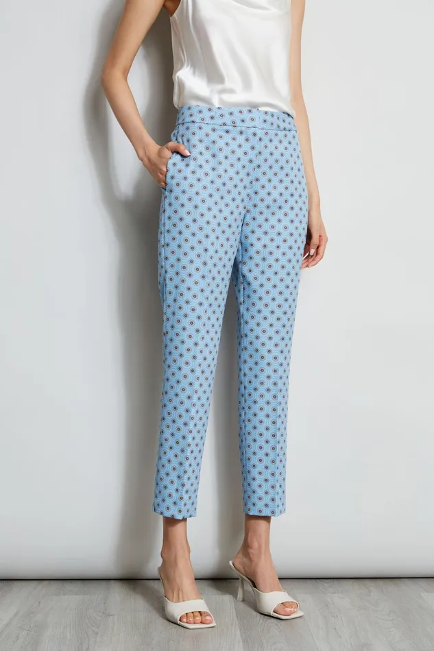 Outlet 8211 Women Bottoms Elie Tahari Sun Print Pant Sun Blue Print