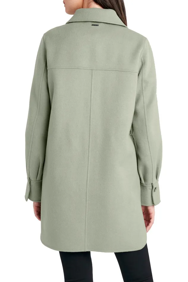 Outlet 8211 Women Coats Elie Tahari Tahari Wool Blend Shirt Jacket Sage