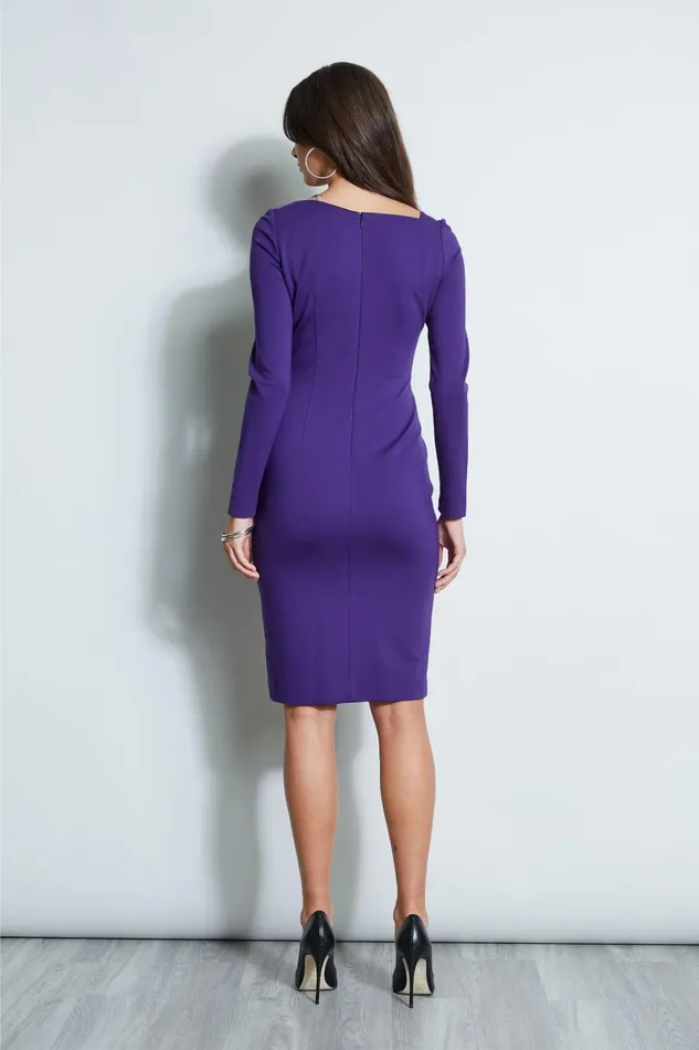 Outlet 8211 Women Dresses and Jumpsuits Elie Tahari Asymmetric Knit Dress Winter Plum