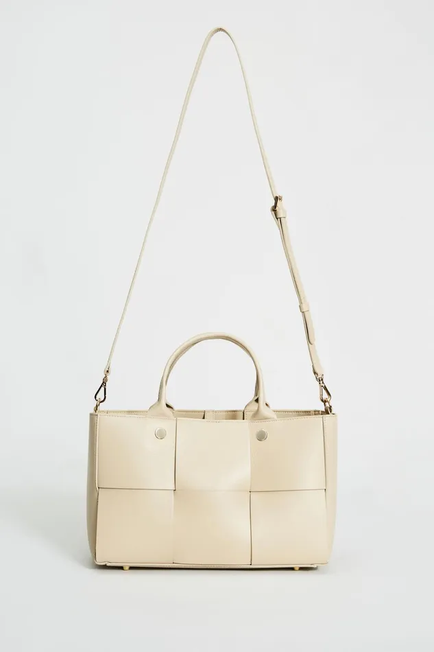 Outlet 8211 Women Handbags Elie Tahari Leather Weave Handbag Oyster
