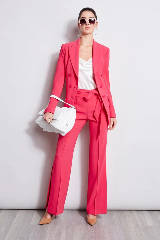 Outlet 8211 Women Jackets and Blazers Elie Tahari 5 Button Double Breasted Blazer Tropic Pink