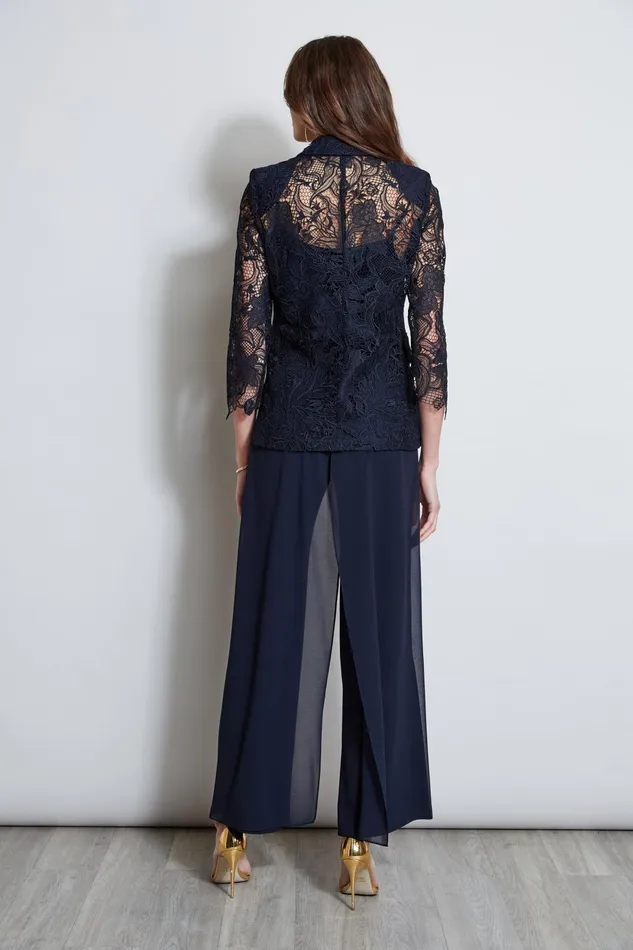 Outlet 8211 Women Jackets and Blazers Elie Tahari Double Breasted Lace Blazer Stargazer