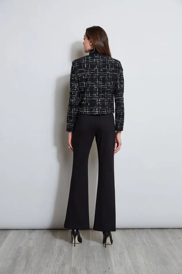 Outlet 8211 Women Jackets and Blazers Elie Tahari Metallic Kissed Tweed Jacket Black Multi