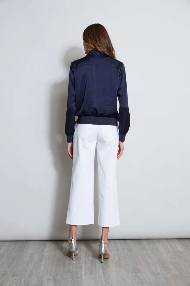 Outlet 8211 Women Jackets and Blazers Elie Tahari Satin Utility Pocket Jacket Stargazer