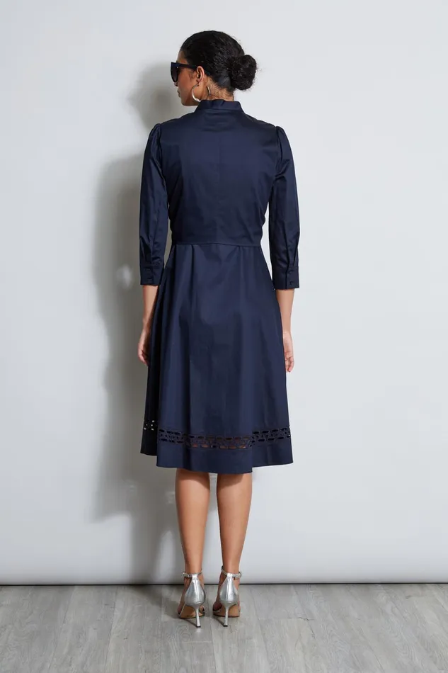 Outlet 8211 Women Midi Dresses Elie Tahari Tie Cotton Midi Dress Stargazer
