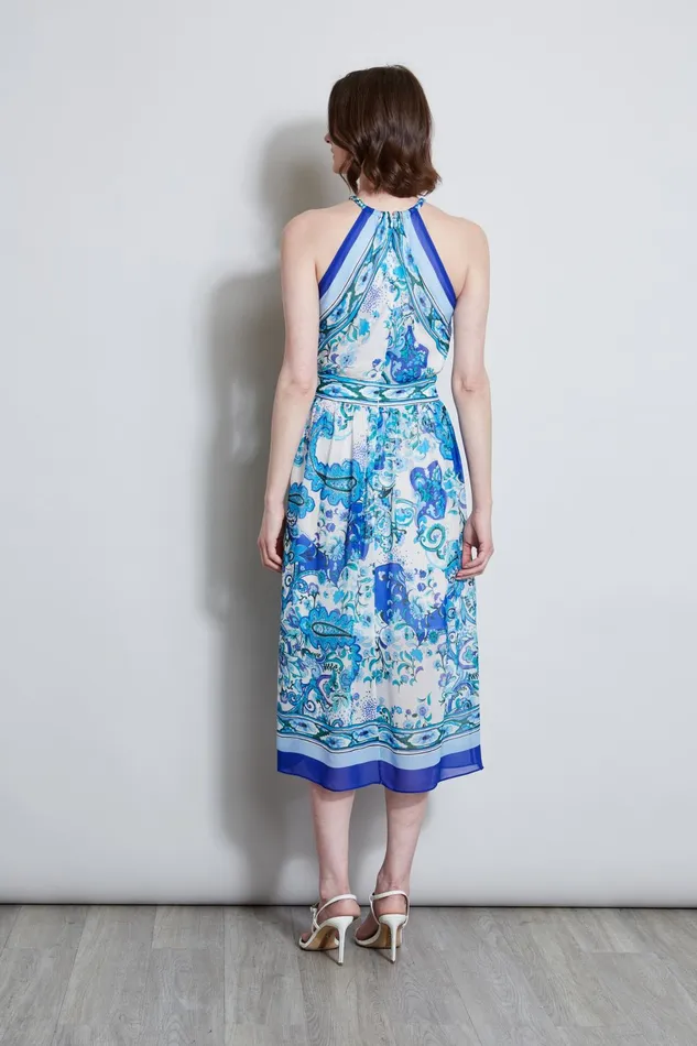 Outlet 8211 Women Sleeveless Dresses Elie Tahari Calypso Halter Dress Multi