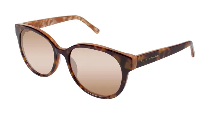 Outlet 8211 Women Sunglasses Elie Tahari Round Mirror Sunglasses Tortoise