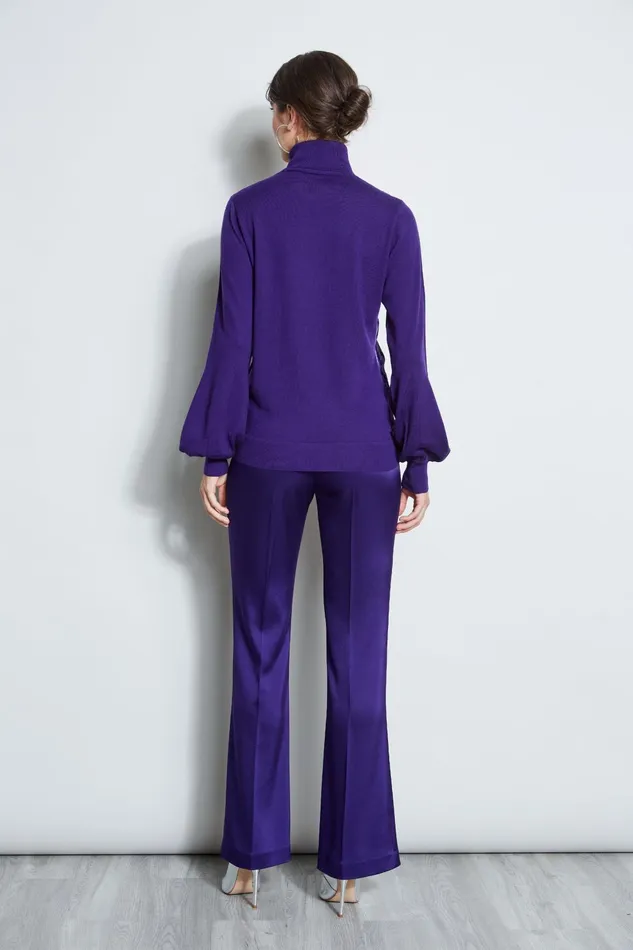 Outlet 8211 Women Tops Elie Tahari Burnout Velvet Sweater Winter Plum