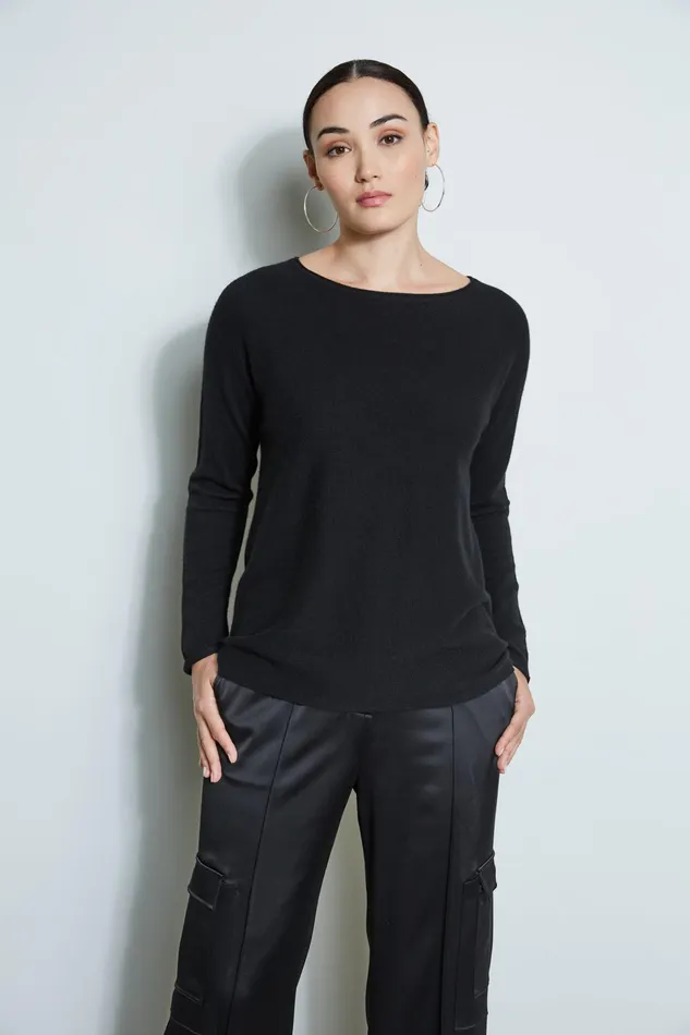 Outlet 8211 Women Tops Elie Tahari Cashmere Merino Sweater Black