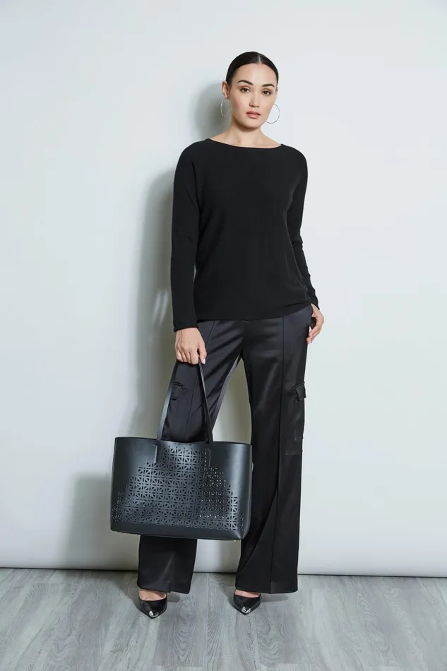 Outlet 8211 Women Tops Elie Tahari Cashmere Merino Sweater Black