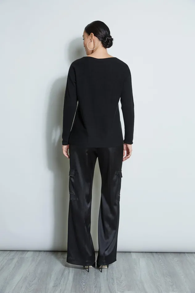 Outlet 8211 Women Tops Elie Tahari Cashmere Merino Sweater Black
