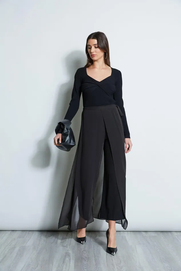 Outlet 8211 Women Tops Elie Tahari Contour Twist Sweater Noir