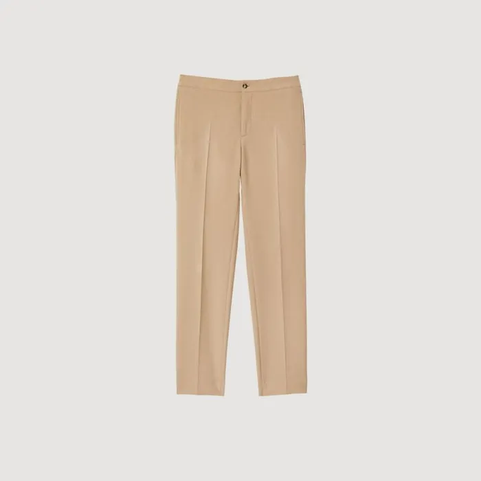 Pants and Shorts Men SANDRO Jersey Pants Beige Pants and Shorts Men SANDRO Jersey Pants Beige