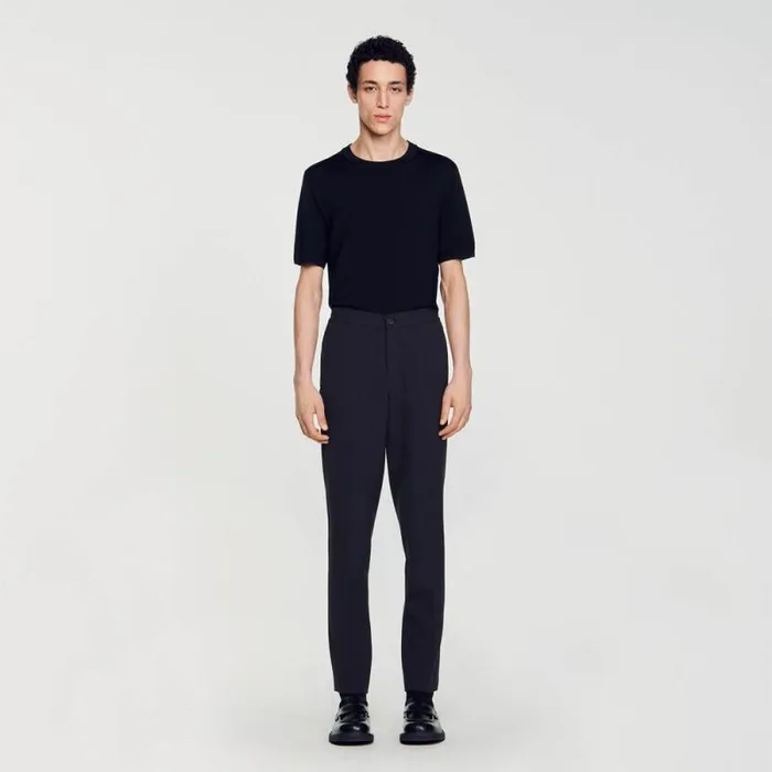 Pants and Shorts Men SANDRO Jersey Pants Dark Grey