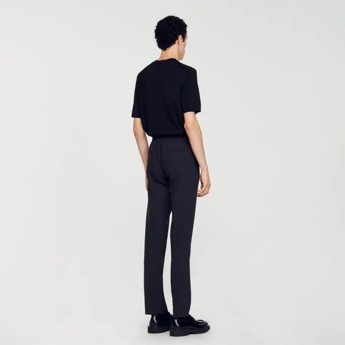 Pants and Shorts Men SANDRO Jersey Pants Dark Grey