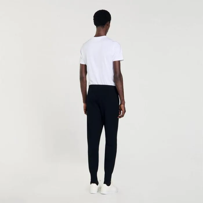 Pants and Shorts Men SANDRO Knit Jogging Bottoms Black Pants and Shorts Men SANDRO Knit Jogging Bottoms Black