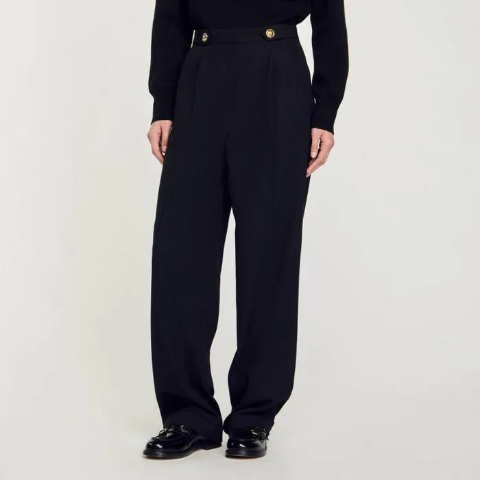 Pants and Shorts Women SANDRO Straightleg Trousers Black