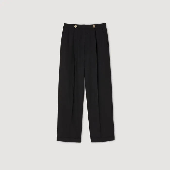 Pants and Shorts Women SANDRO Straightleg Trousers Black