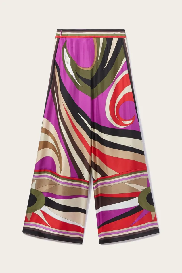Pants And Shorts Women PUCCI CigniPrint Silk Trousers