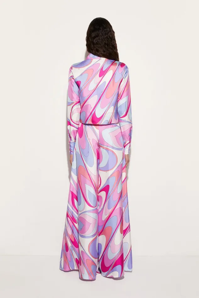 Pants And Shorts Women PUCCI OndePrint SilkTwill Trousers