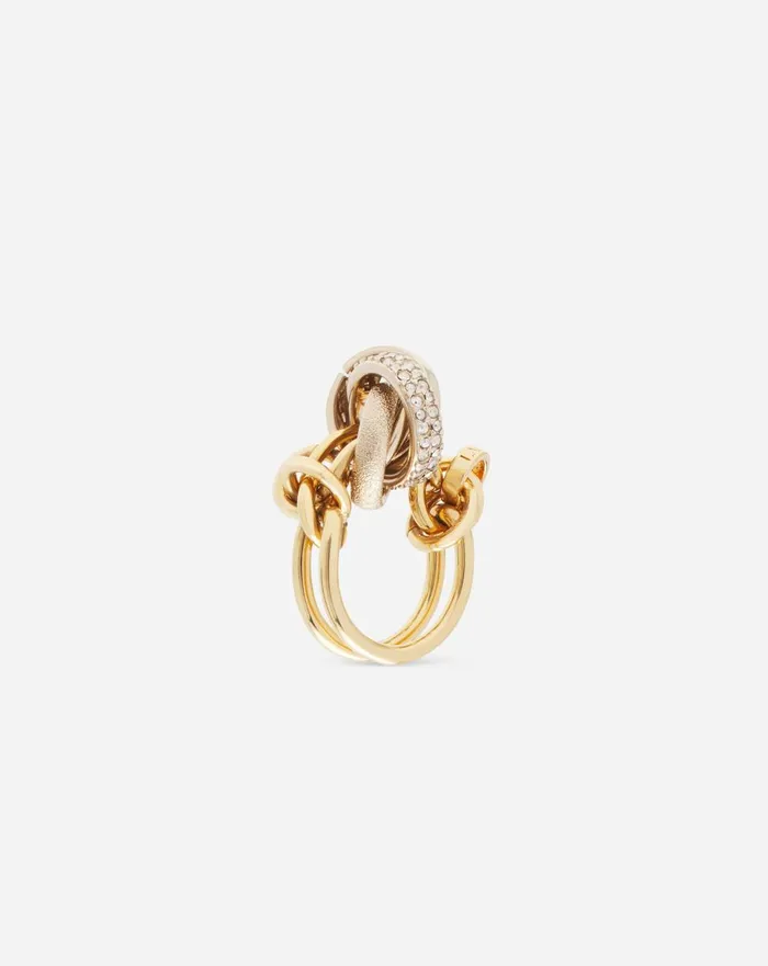 Partition By Lanvin Knot Ring Goldcrystal Women Lanvin Jewelry