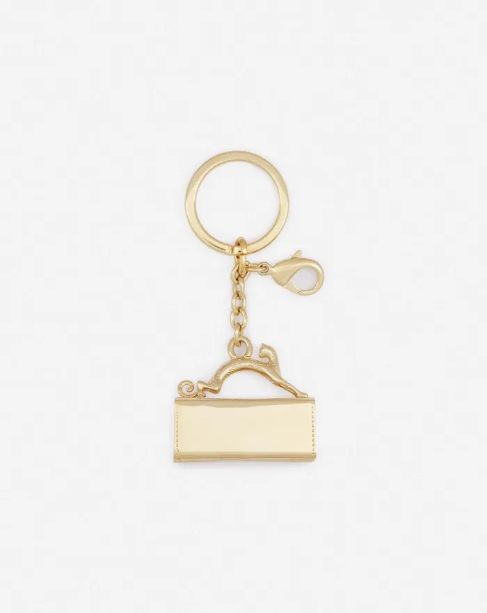 Pencil Cat Brass Key Ring Gold Women Lanvin Wallets and Small Leather Goods