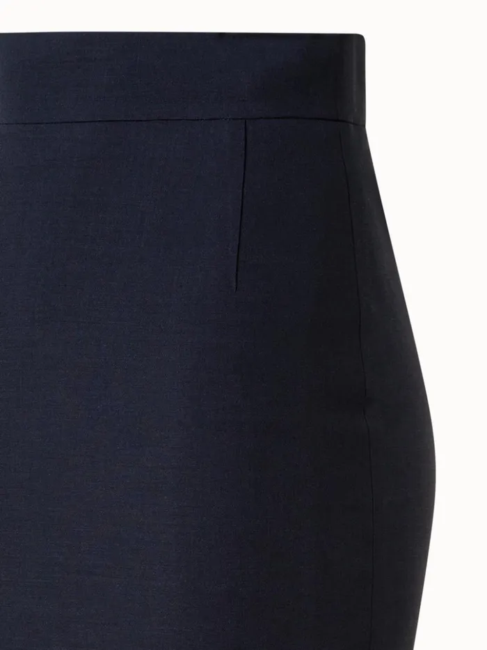 Pencil Skirt In Wool DoubleFace Black Women Akris Skirts