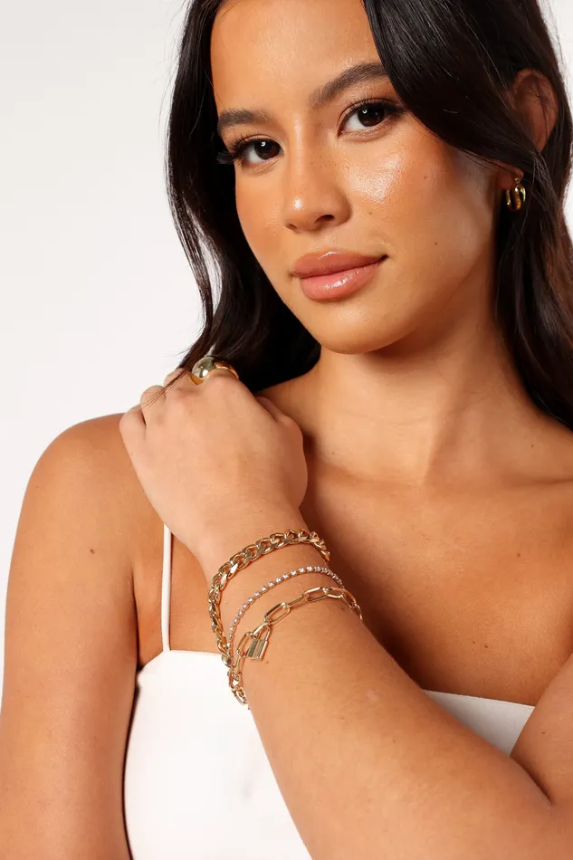 petalandpup Bracelets Women Lexie Bracelet Set 8211 Gold Gold