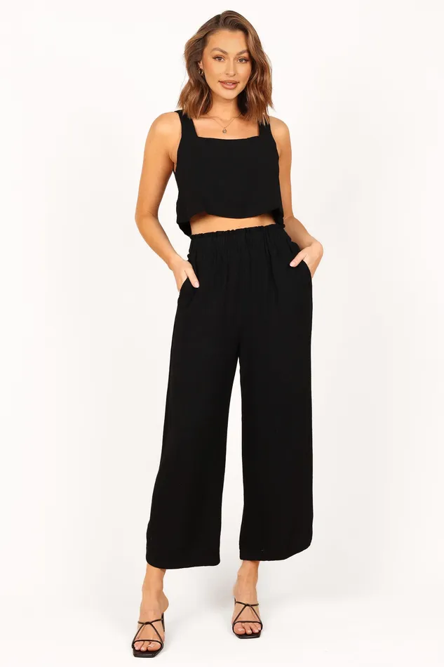 petalandpup Pants Women Eleanor High Waisted Pants 8211 Black Black