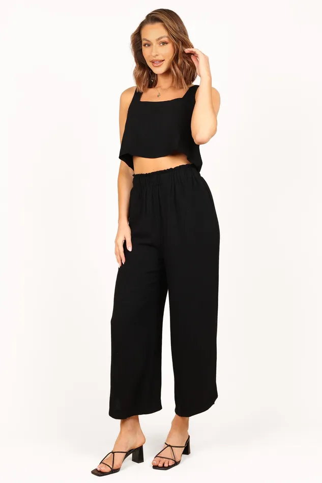 petalandpup Pants Women Eleanor High Waisted Pants 8211 Black Black