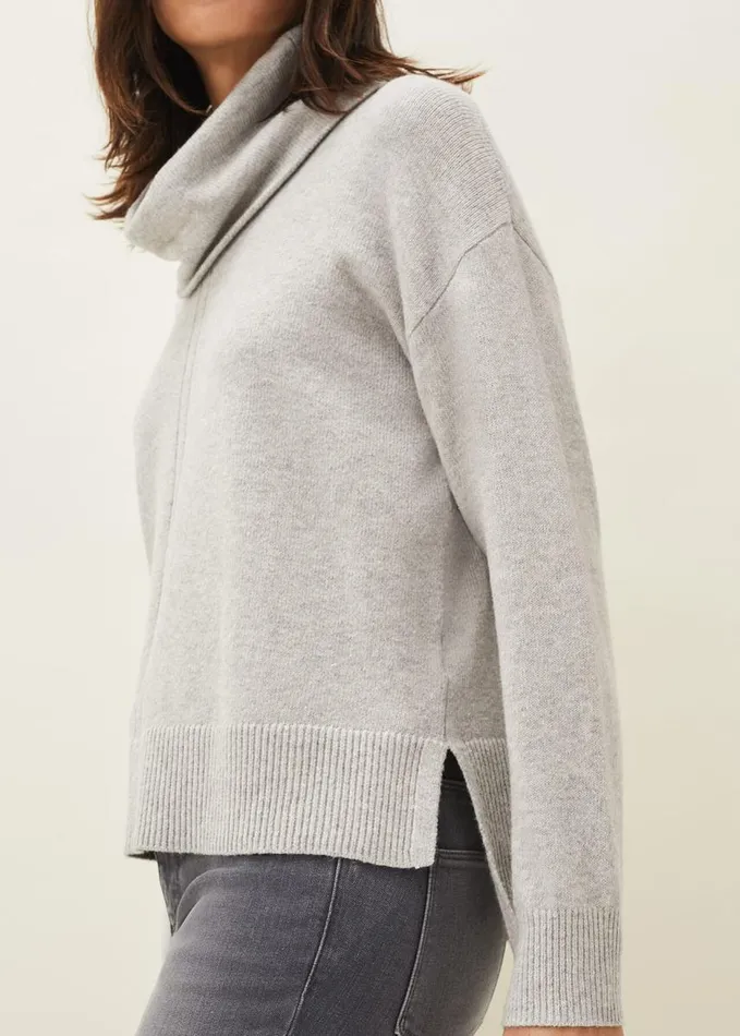 Phase Eight Abella Cowl Neck Jumper Grey Women Knitwear