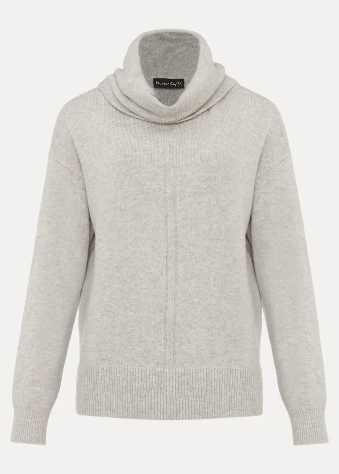 Phase Eight Abella Cowl Neck Jumper Grey Women Knitwear