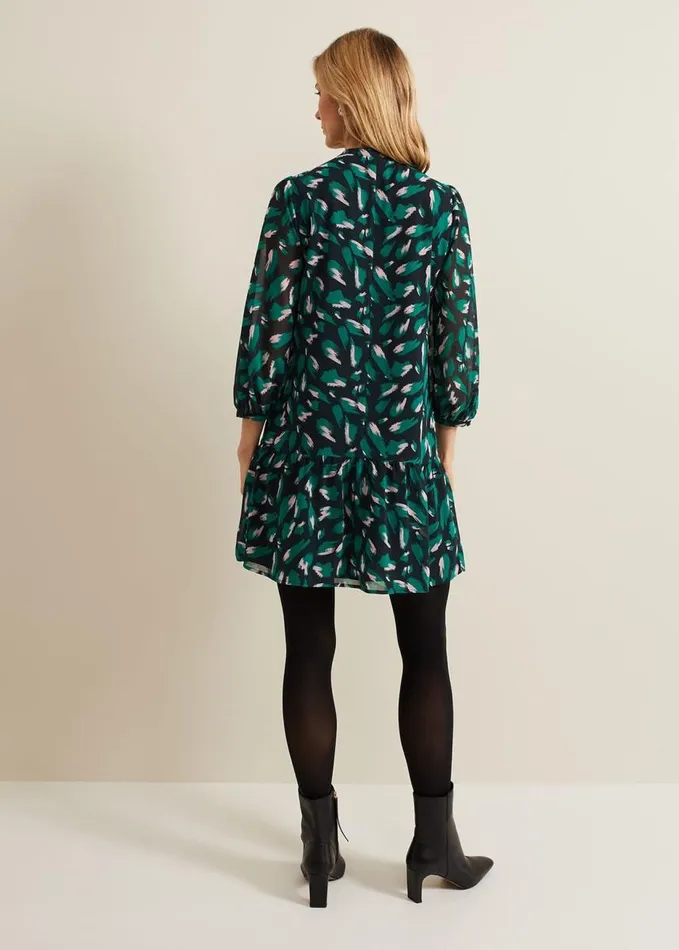 Phase Eight Abstract Penele Dress Green Multi Women Dresses