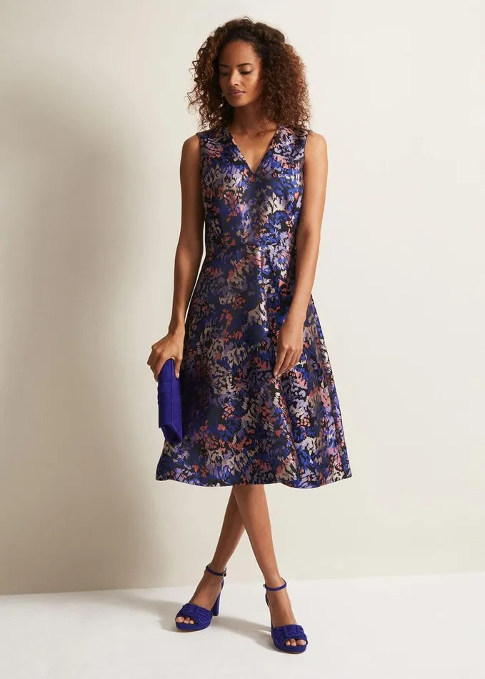 Phase Eight Adonia Abstract Jacquard Dress Multicoloured Women Dresses