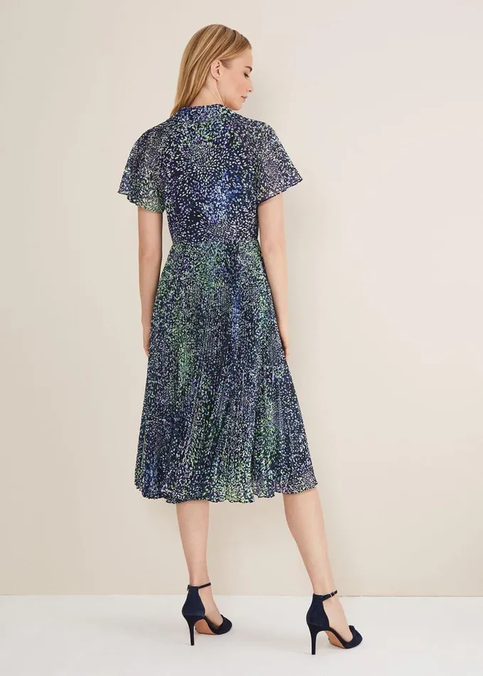 Phase Eight Amelia Ditsy Shirt Midi Dress Navymulti Women Dresses