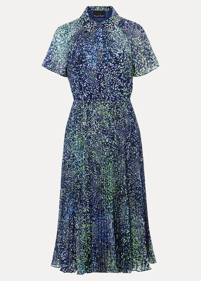 Phase Eight Amelia Ditsy Shirt Midi Dress Navymulti Women Dresses
